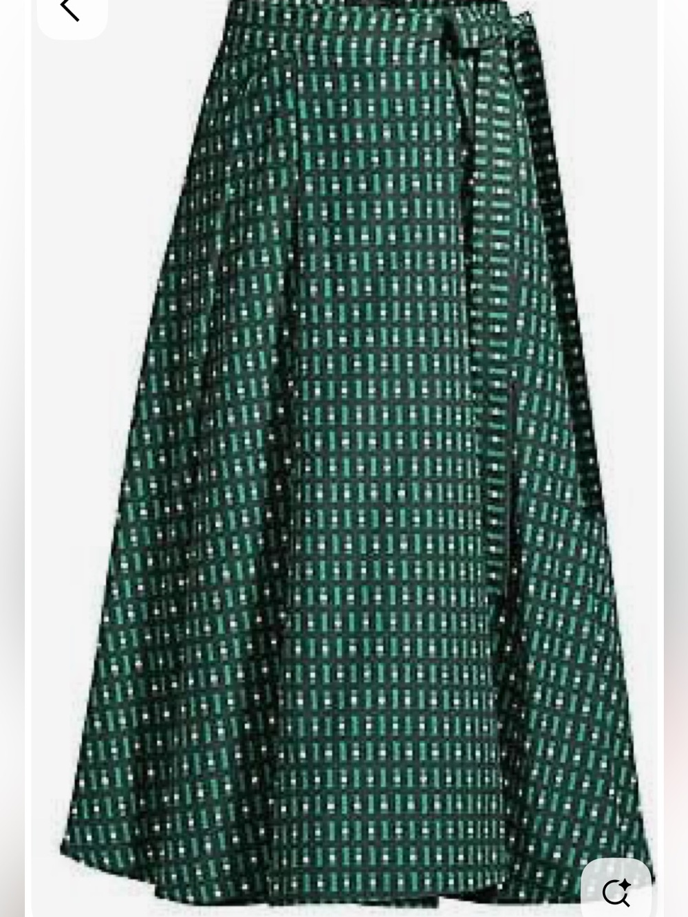 Weekend Max Mara Wrap Green and Teal Geometric Midi Skirt